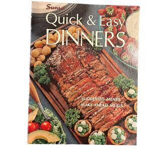 Vintage 1972 Sunset Quick & Easy Dinners Cookbook, Excellent Condition